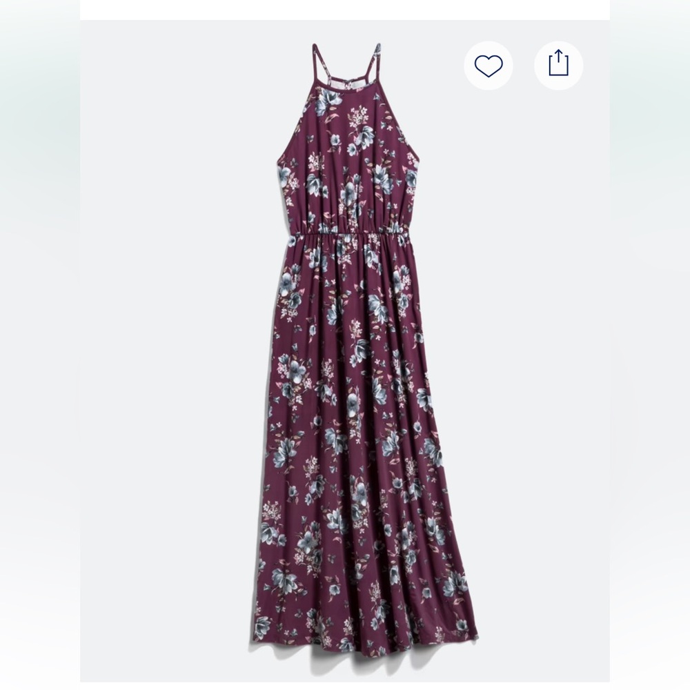 French Grey Floral Dress in Deep Purple